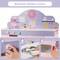 Costway 2 in 1 Kids Play Kitchen & Cafe Restaurant Wooden Pretend Cooking Playset Toy